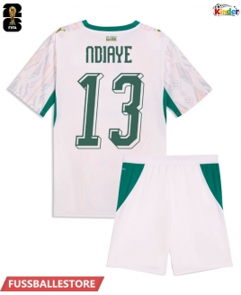 Günstige Senegal Iliman Ndiaye #13 Heimtrikotsatz Kinder WM 2026 Kurzarm (+ Kurze Hosen)